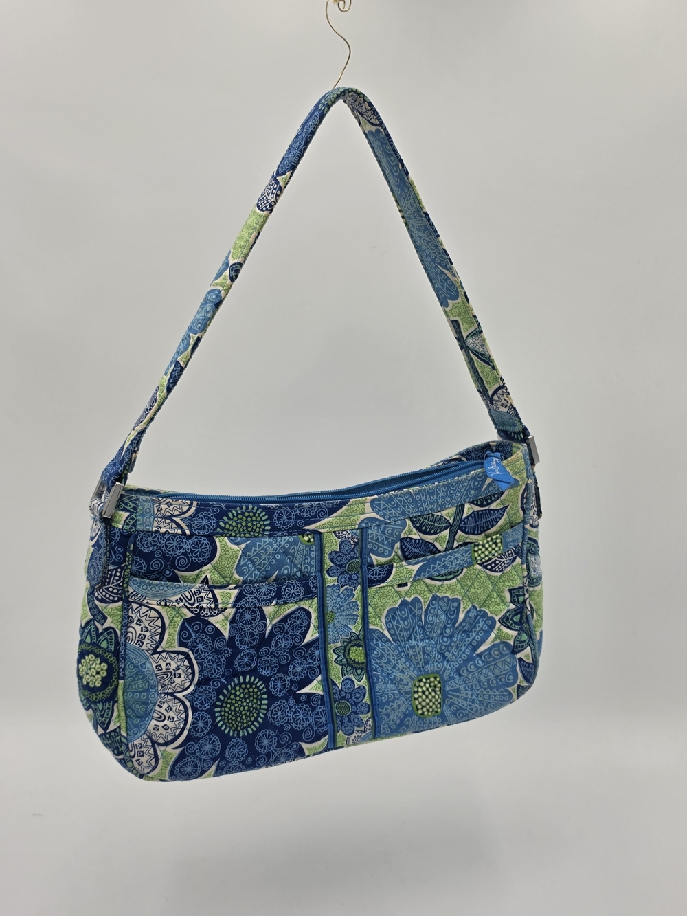 Vera Bradley Small Shoulder Bag– Retired Doodle DaisyBlue & Green Floral